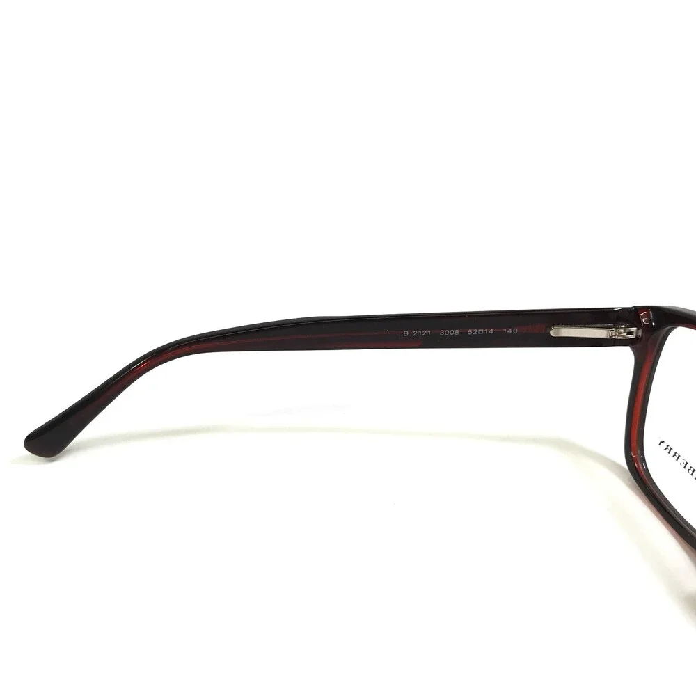 Burberry Eyeglasses Frames B 2121 3008 Burgundy Red Brown Wood Square 52-14-140